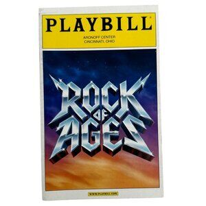 Rock of Ages Playbill Aronoff Center Cincinnati OH 2010 Broadway Across America